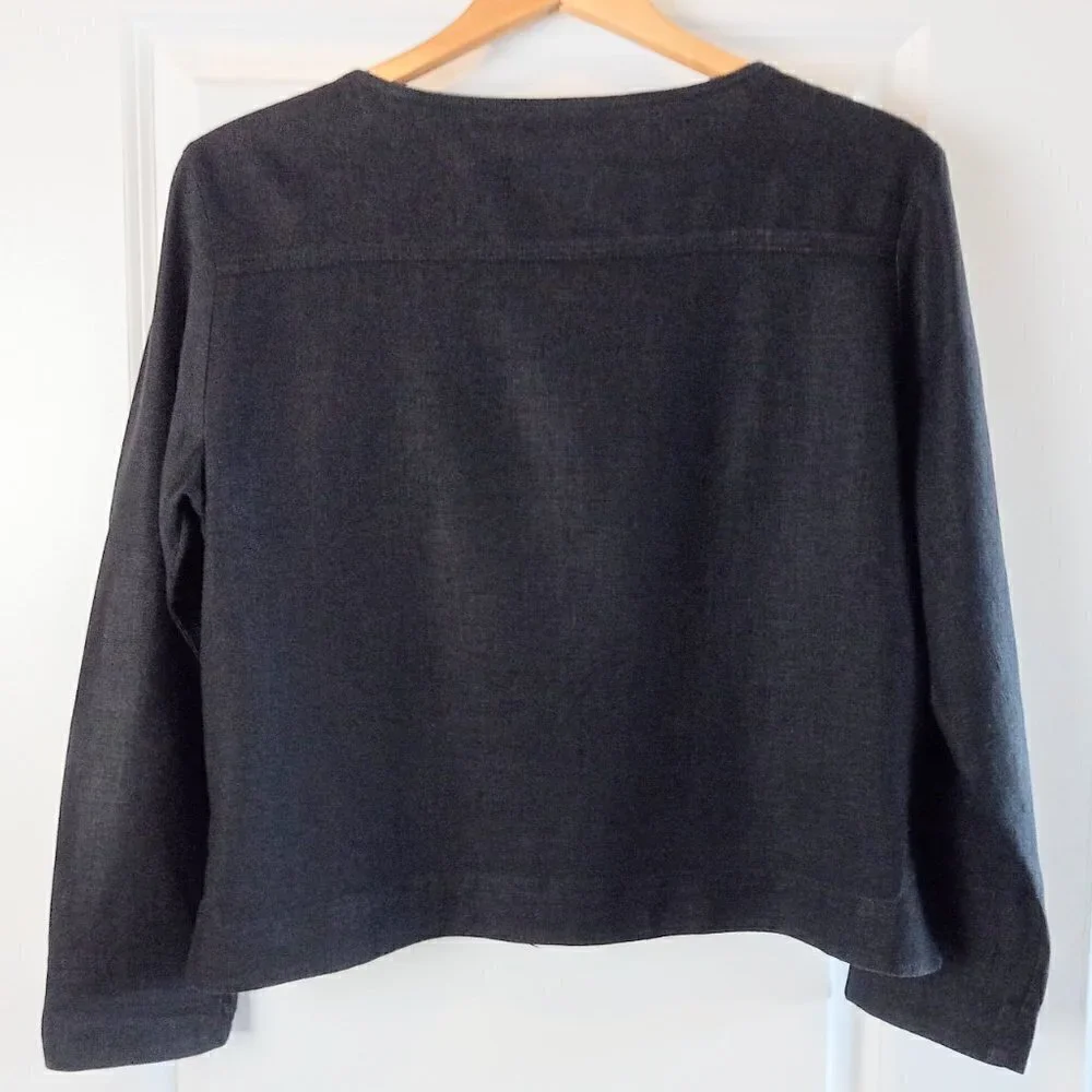 J. London Black Linen Blend Jacket